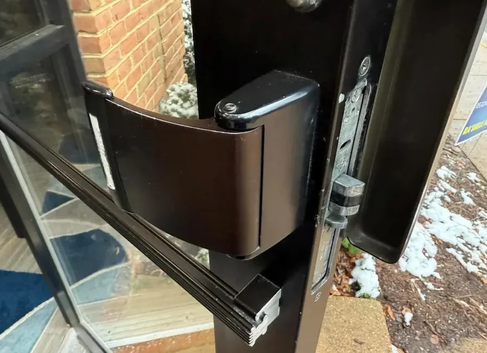 Commercial door hardware repair and panic bar installation