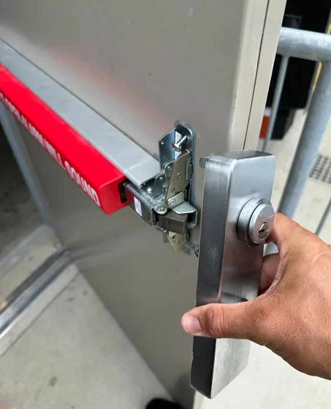 Exit device retrofit installation