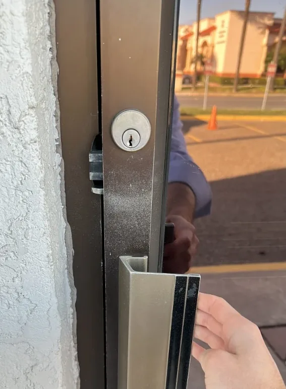 Mobile locksmith van responding to emergency lockout call in Palm Bay, FL