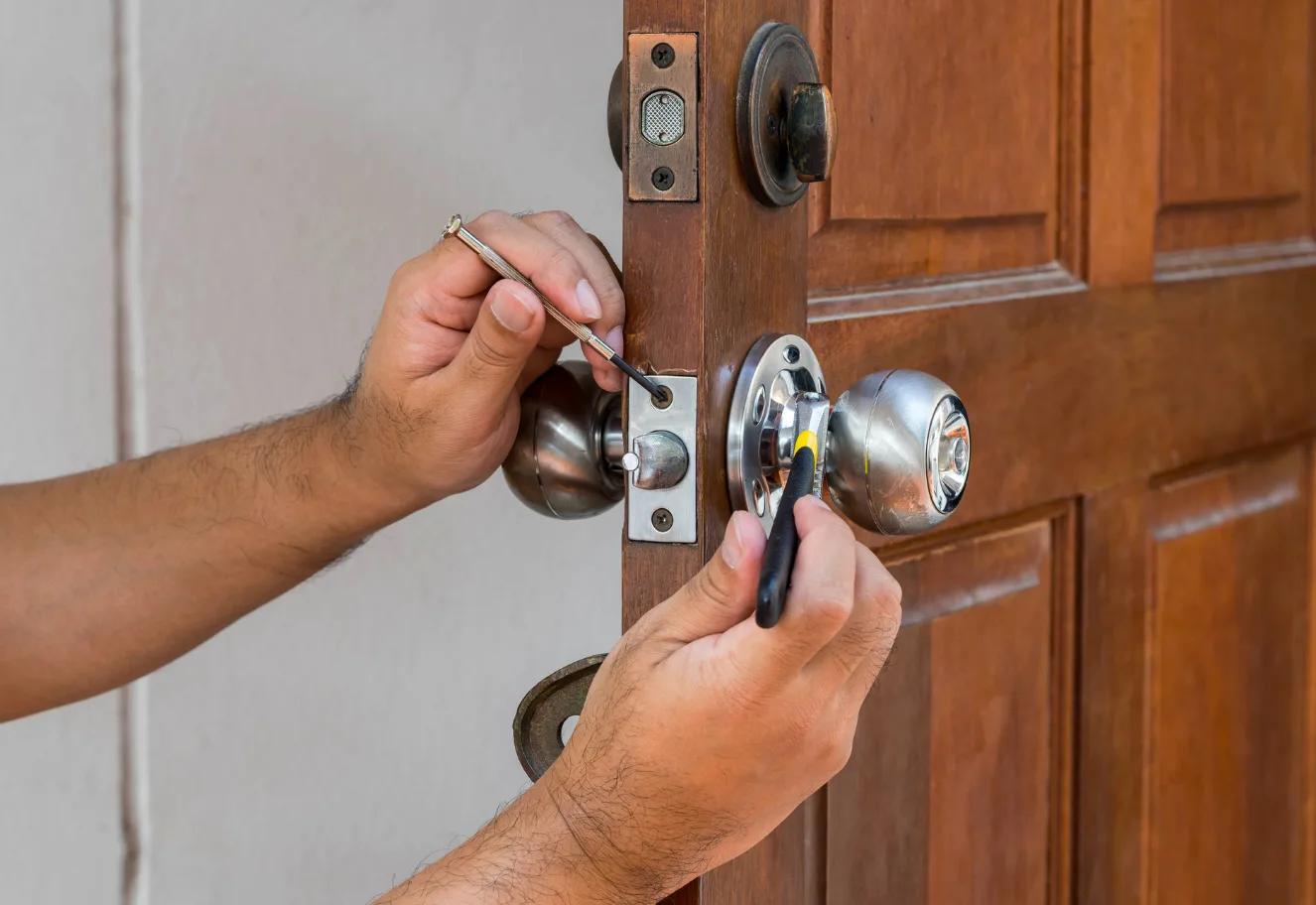 Emergency home lock repair after a lockout