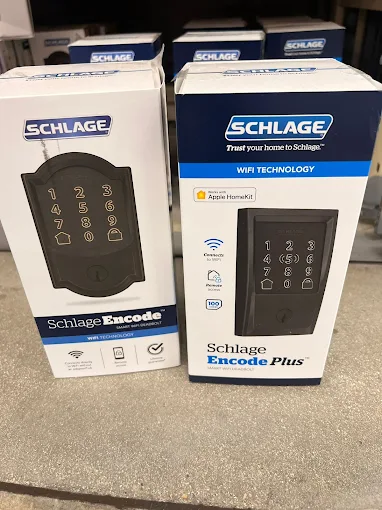 Schlage Encode Plus smart lock installed on Rockledge residential door