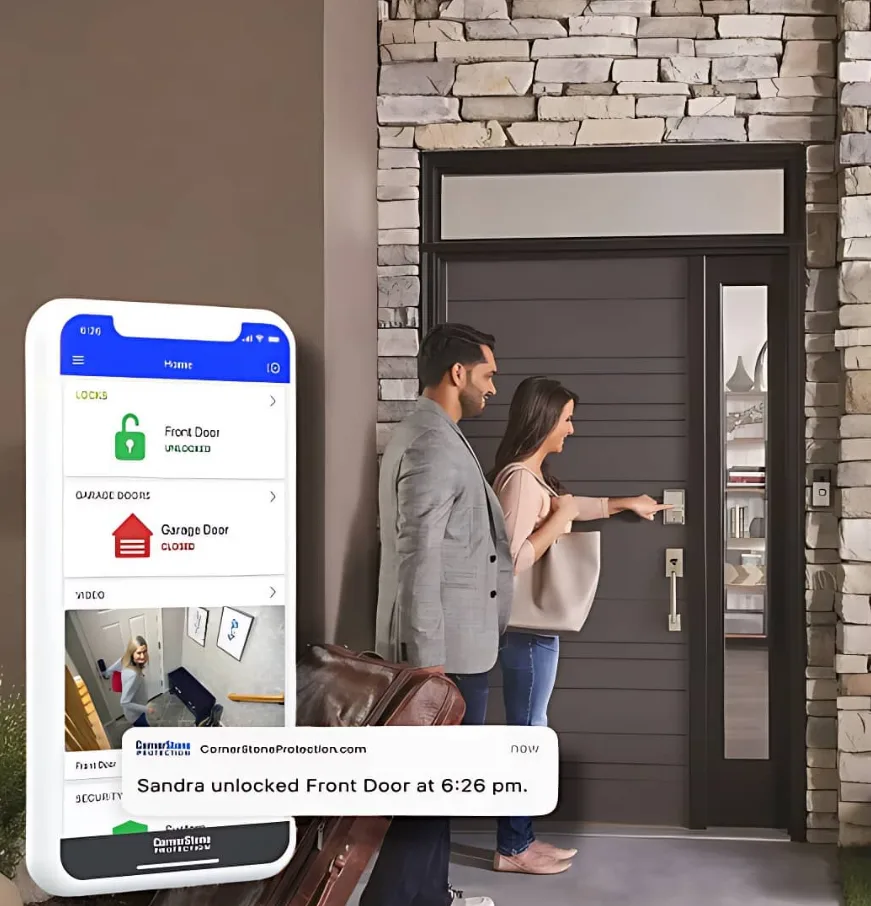 Schlage Encode Plus smart lock installed on residential door