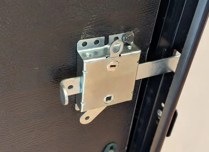Garage side entry door lock installation